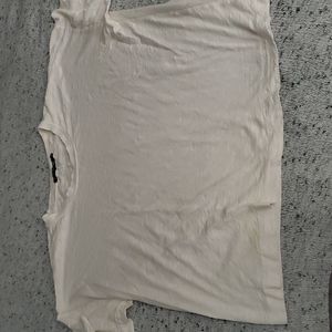 Rag and bone jean crop white tee